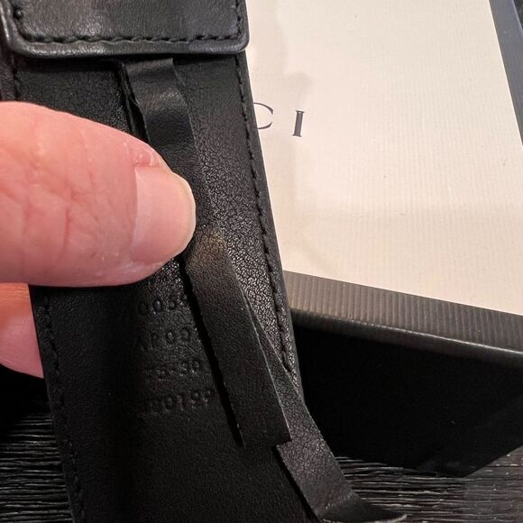 Gucci Black Marmont Leather Belt with Gold Buckle 75/30 - Picture 5 of 5